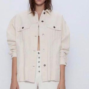 White Corduroy Jacket ZARA